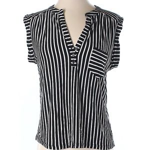 Topshop black and white striped top
